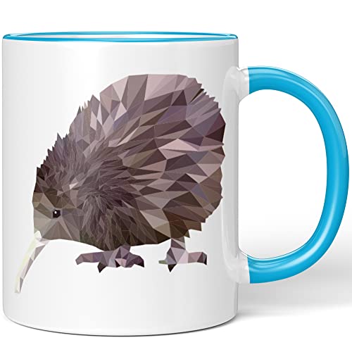 JUNIWORDS Tasse, Low-Poly Kiwi, Blau (1008984) von JUNIWORDS