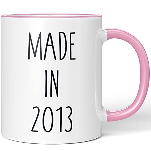 JUNIWORDS Tasse, Made in 2013, Wähle Farbe, Rosa von JUNIWORDS