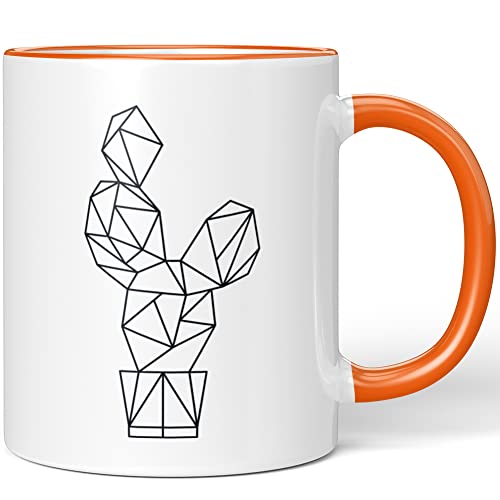 JUNIWORDS Tasse, Origami Kaktus, Wähle Farbe, Orange von JUNIWORDS