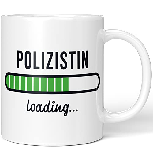 JUNIWORDS Tasse, Polizistin loading, Wähle Farbe, Weiß von JUNIWORDS