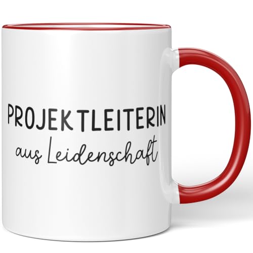 JUNIWORDS Tasse, Projektleiterin aus Leidenschaft, Rot (6656287) von JUNIWORDS