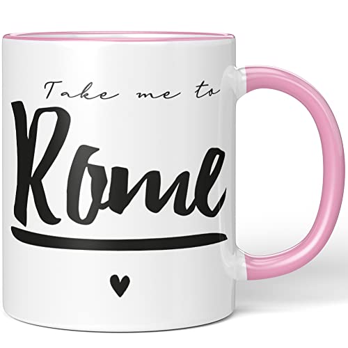 JUNIWORDS Tasse, Take me to Rome, Rosa (1007695) von JUNIWORDS