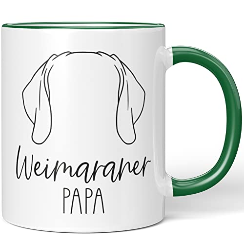 JUNIWORDS Tasse, Weimaraner Papa, Grün (1008962) von JUNIWORDS