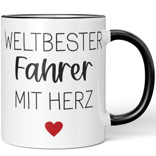 JUNIWORDS Tasse, Weltbester Fahrer, Schwarz (6677097) von JUNIWORDS