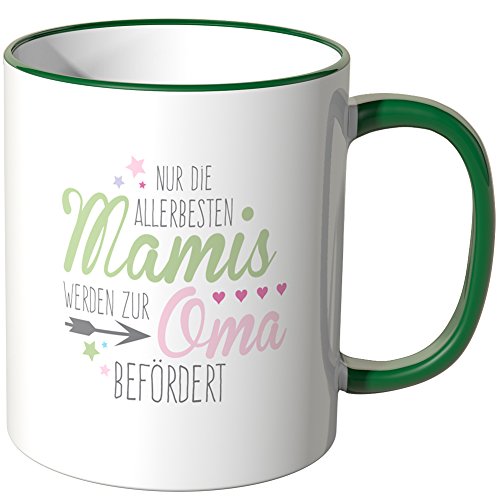 JUNIWORDS Tasse - Wähle eine Farbe - "Nur die allerbesten Mamis werden zur Oma befördert" - Grün JUNIWORDS Tasse - Wähle eine Farbe - "Nur die allerbesten Mamis werden zur Oma befördert" - Grün von JUNIWORDS