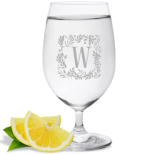 JUNIWORDS Wasserglas mit Gravur, Buchstabentasse mit Buchstabe W, Wasserglas (1003277) von JUNIWORDS