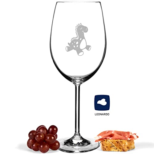 JUNIWORDS Weinglas mit Gravur, Dino Dinosaurier, Rotweinglas von JUNIWORDS