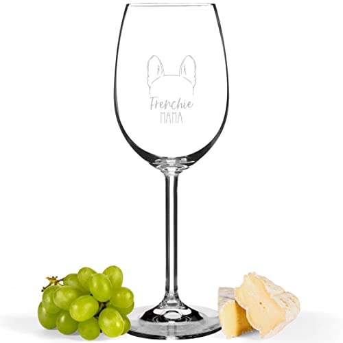 JUNIWORDS Weinglas mit Gravur, Frenchie Mama, Weißweinglas (1008937) von JUNIWORDS
