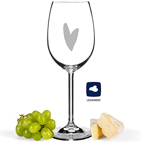 JUNIWORDS Weinglas mit Gravur, Herz (1000405), Weißweinglas von JUNIWORDS