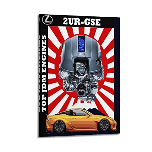 JDM Auto-Poster für Lexus 2UR-GSE Motor, dekoratives Gemälde, Leinwand, Wand- und Kunstbild, Familienschlafzimmer, Dekoration, 30 x 45 cm JDM Auto-Poster für Lexus 2UR-GSE Motor, dekoratives Gemälde, Leinwand, Wand- und Kunstbild, Familienschlafzimmer, Dekoration, 30 x 45 cm von JUNNA