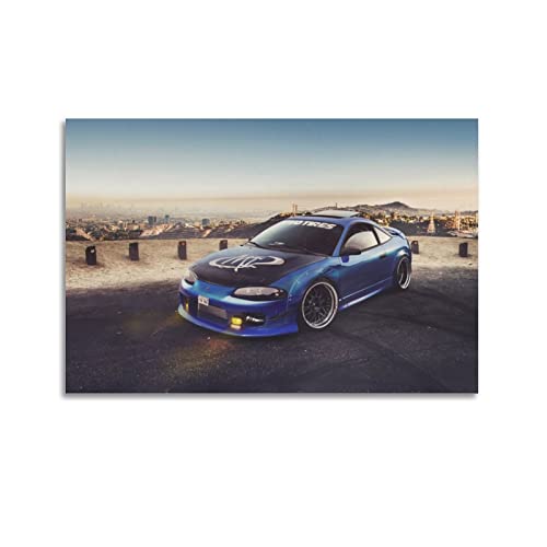 JUNNA JDM Sportauto-Poster für Mitsubishi Eclipse Rennauto, dekoratives Gemälde, Leinwand, Wand- und Kunstbild, Familienschlafzimmer, Dekoration, 40 x 60 cm von JUNNA