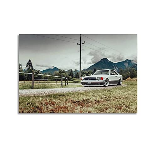 JUNNA Klassisches Sportwagen-Poster für 560 SEC AMG 6.0 Supercar, dekoratives Gemälde, Leinwand, Wand- und Kunstbild, Familien-Schlafzimmer, Dekoration, 40 x 60 cm von JUNNA