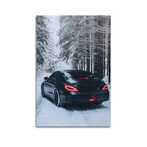 JUNNA Sportauto-Poster für AMG CLS 63 Rennauto, dekoratives Gemälde, Leinwand, Wand- und Kunstbild, Familien-Schlafzimmer, Dekoration, 50 x 75 cm von JUNNA