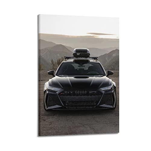 JUNNA Sportauto-Poster für Audi RS6 Super Car Racing Car Dekorative Malerei Leinwand Wand und Kunst Bild Familie Schlafzimmer Dekor 40 x 60 cm von JUNNA
