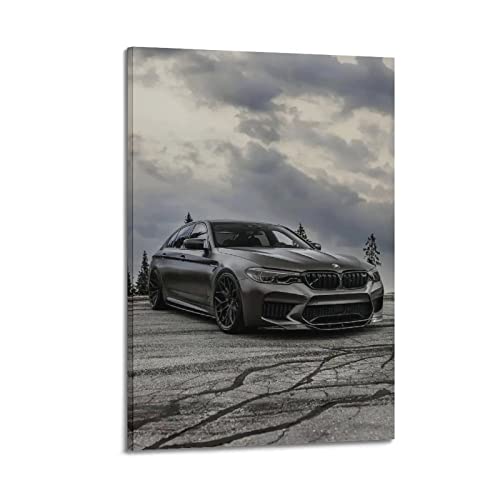 JUNNA Sportauto-Poster für BMW F90 M5 Super Car Racing Car Dekorative Malerei Leinwand Wand und Kunst Bild Familie Schlafzimmer Dekor 30 x 45 cm von JUNNA