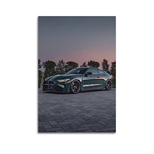 JUNNA Sportwagen-Poster für BMW M4 G82 Rennwagen, dekoratives Gemälde, Leinwand, Wand- und Kunstbild, Familien-Schlafzimmer, 30 x 45 cm von JUNNA