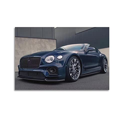 JUNNA Supercar Poster für Bentley Continental GT Sportauto, dekoratives Gemälde, Leinwand, Wand- und Kunstbild, Familien-Schlafzimmer, 60 x 90 cm von JUNNA