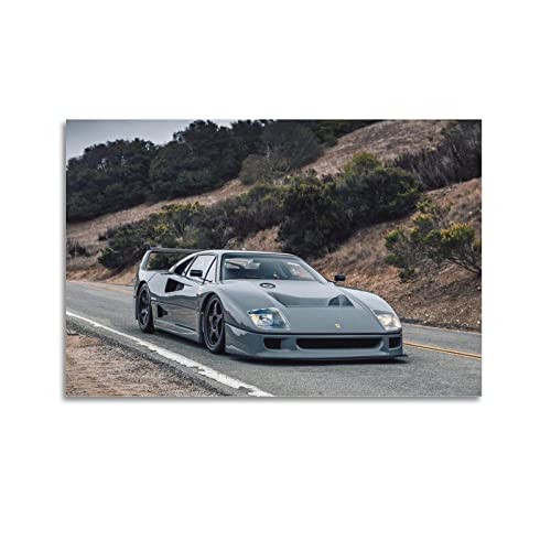 JUNNA Supercar Poster für Ferrari F40 Rennwagen, Sportwagen, dekoratives Gemälde, Leinwand, Wand- und Kunstbild, Familien-Schlafzimmer, Dekoration, 30 x 45 cm JUNNA Supercar Poster für Ferrari F40 Rennwagen, Sportwagen, dekoratives Gemälde, Leinwand, Wand- und Kunstbild, Familien-Schlafzimmer, Dekoration, 30 x 45 cm von JUNNA