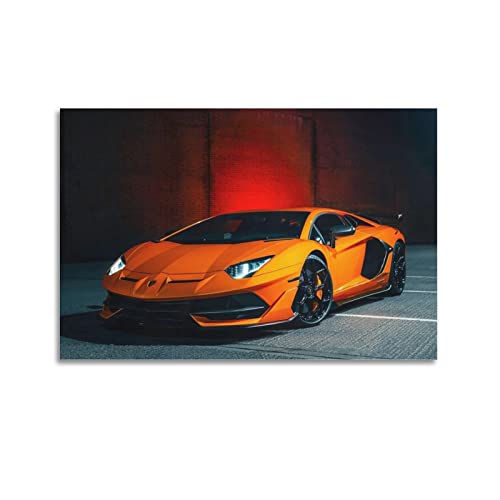 JUNNA Supercar Poster für Lamborghini Aventador Sportauto, dekoratives Gemälde, Leinwand, Wand- und Kunstbild, Familien-Schlafzimmer, Dekoration, 40 x 60 cm von JUNNA