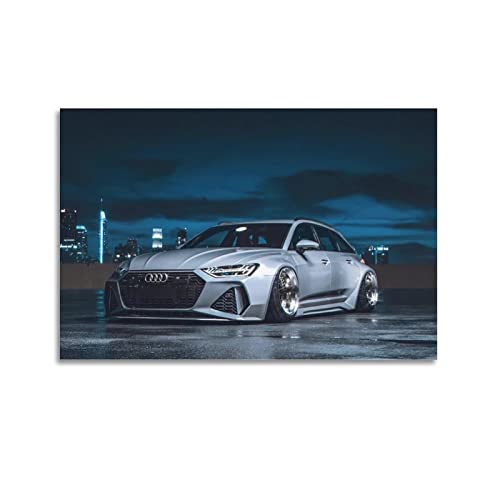 Sportauto-Poster für Audi RS6 Avant JDM Auto Super Car Dekorative Malerei Leinwand Wand und Kunst Bild Familie Schlafzimmer Dekor 60 x 90 cm von JUNNA