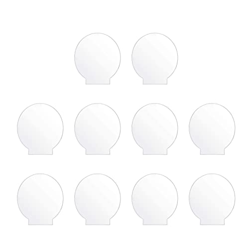 10 Stück Klare Leere Blech Acrylhochzeitsschilder Leere Tisch Sitzkarten Mit Doppelseitiger Schutzfilm von JUNNASALIKER
