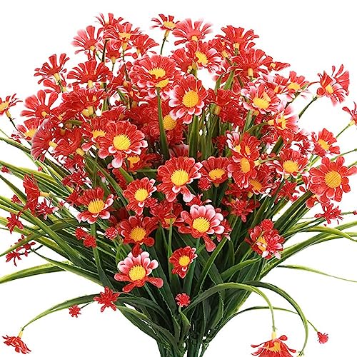 12 Bündel Künstliche Blüten 7 Farben Resistent Diere Künstliche Gefälschte Blumen Plastikblumen Für Innenvase von JUNNASALIKER