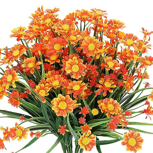 12 Bündel Künstliche Blüten 7 Farben Resistent Diere Künstliche Gefälschte Blumen Plastikblumen Für Innenvase von JUNNASALIKER