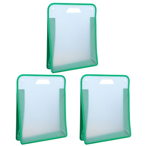 3pcs Handheld Scrapbook Paper Beutel Tragbare Dateispeicherbeutel 33.5x40 Cm Transparentes Dateifall Für Schüler von JUNNASALIKER