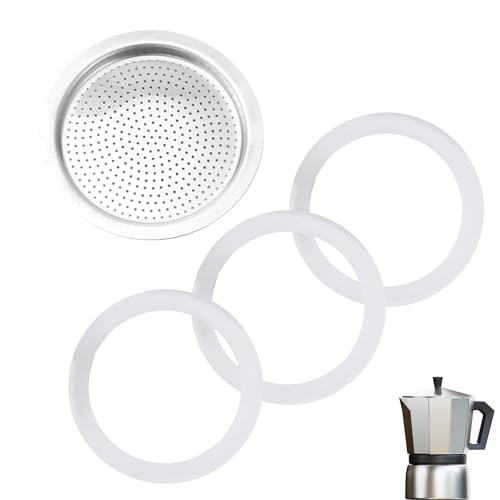 4pcs Espresso Töpfe Ersatzdichtungen Setzen Sie Robuste Kaffeefilter Und Dichtungen Dichtungen Seals Silikonringe Für Kaffeetöpfe von JUNNASALIKER