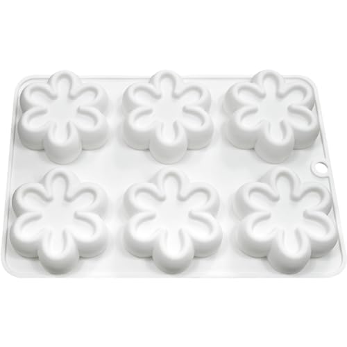 6-Cavity Sechs Blütenblätter Silikonform Fondant Mousse Kuchenform Back Dekoration Werkzeug Handgefertigt von JUNNASALIKER