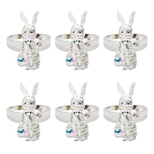 6pcs Osts Kaninchen Servietten Servietten Ringe Dekore von JUNNASALIKER