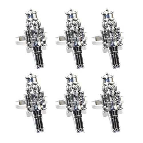 6pcs Weihnachts Nussknacker Soldat Servietten Schnallen Bankett Tischdekoration Hochzeit Neujahr von JUNNASALIKER