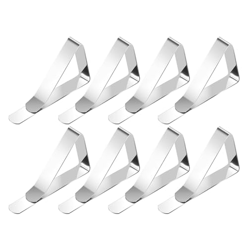 8pcs Edelstahl Stähle Tischdecker Tische Deckt Abdeckungen Der Cliphalter Stoffklamme Geschenk Einfach Zu Installieren Und Dauerhaftes Geschenk Zu Entfernen von JUNNASALIKER