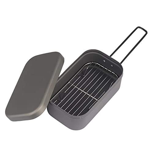 Aluminium Lunchbox Kantine Picknick Box Klappgriffe Ourdoor Camping Cookware Food Container Aufbewahrungsgeschirr Geschirr von JUNNASALIKER