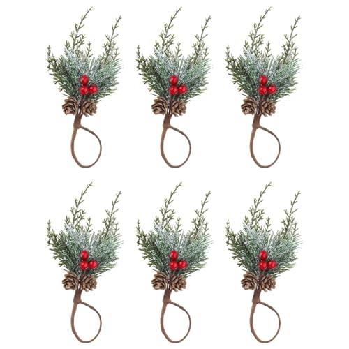 Bündel Von 6 Rustics Table Ornament Servietten Ringe Mit Roten Beeren Zedern Servietten Serviette Buckle Party Home Tisch Bündel Von 6 Rustics Table Ornament Servietten Ringe Mit Roten Beeren Zedern Servietten Serviette Buckle Party Home Tisch von JUNNASALIKER