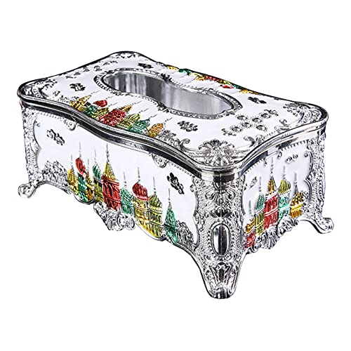 Funktionale Gewebebox Luxuriöser Schloss Tissue Box Elegante Gewebehalter Papierhalter Servietten Heimtoilettenbad von JUNNASALIKER