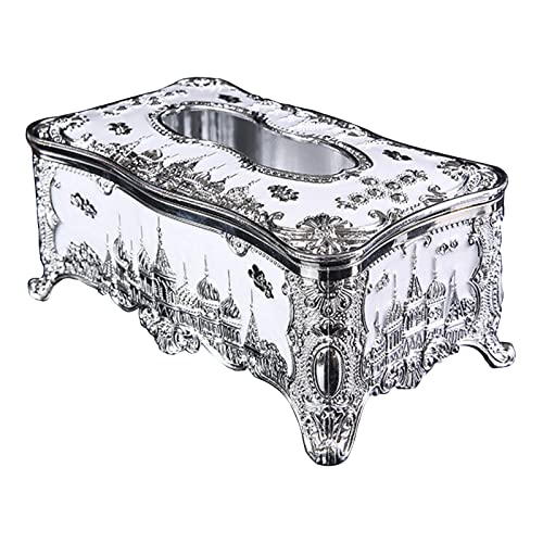 Funktionale Gewebebox Luxuriöser Schloss Tissue Box Elegante Gewebehalter Papierhalter Servietten Heimtoilettenbad von JUNNASALIKER