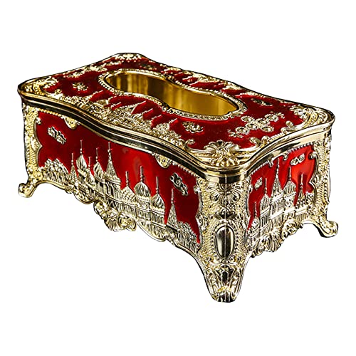 Funktionale Gewebebox Luxuriöser Schloss Tissue Box Elegante Gewebehalter Papierhalter Servietten Heimtoilettenbad von JUNNASALIKER