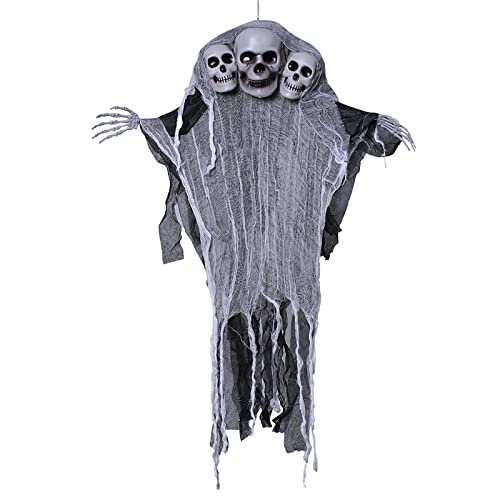 Halloween Dekorationen Hängen 3ft Hoch 3-köpfiges Skelett Für House Yard Garten Und Urlaubspartydekoration Halloween Dekorationen Hängen 3ft Hoch 3-köpfiges Skelett Für House Yard Garten Und Urlaubspartydekoration von JUNNASALIKER