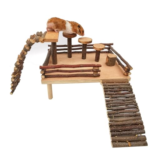 Hamster Plattform Käfig Leiter Spielzeug Kleine Klettern Leiter Kaninchen Käfig Spielplatz Kautplatz Sprungübungsplattform von JUNNASALIKER