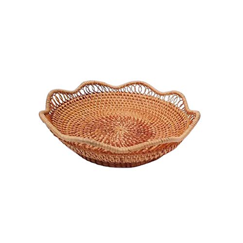 Handgefertigter Gewebter Rattan Lebensmittel Servieren Display Aufbewahrung Korb Obst Candy Cake Bread Keys Handgefertigter Gewebter Rattan Lebensmittel Servieren Display Aufbewahrung Korb Obst Candy Cake Bread Keys von JUNNASALIKER