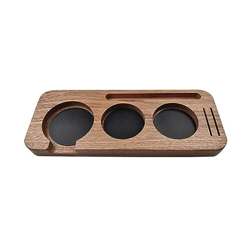 Holzkaffeefilter Manipulationshalter Espresso Kaffeestech Tablett 51/58mm Kaffeemaschine Basis Rack Coffee Accessoires von JUNNASALIKER