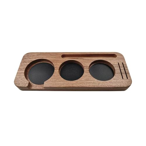 Holzkaffeefilter Manipulationshalter Espresso Kaffeestech Tablett 51/58mm Kaffeemaschine Basis Rack Coffee Accessoires von JUNNASALIKER