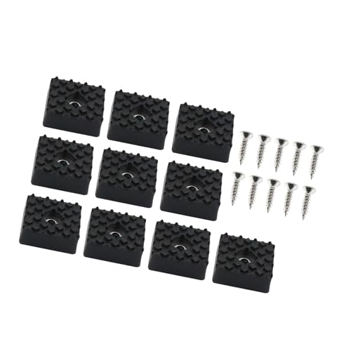JUNNASALIKER 10pcs Möbelbodenfüße Mit Befestigungsschrauben 22 Mm/30 Mm Quadratische Möbelkissen Schwerpfleger Füße Für Sofa von JUNNASALIKER