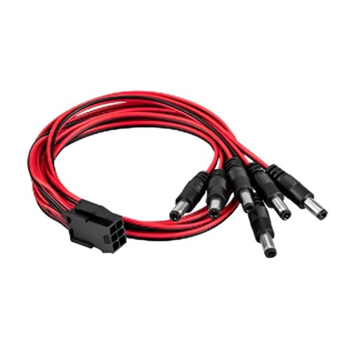 JUNNASALIKER 18AWG PCIE 6PIN Female Bis 6 PCS DC5.5X2 5 Mm Stromadapterkabel Für Grafikkarte JUNNASALIKER 18AWG PCIE 6PIN Female Bis 6 PCS DC5.5X2 5 Mm Stromadapterkabel Für Grafikkarte von JUNNASALIKER