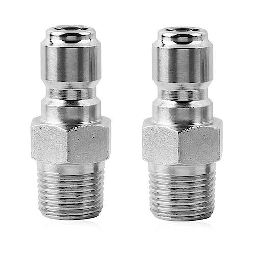 JUNNASALIKER 2pcs Edelstahl 3/8 "Schnellanschluss Männlicher Anpassung Gewinde Hochdruck Waschmaschine 5000psi NPT Gewindeschlauch von JUNNASALIKER