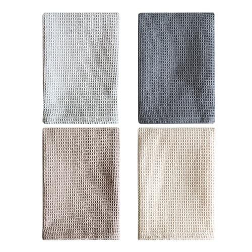 4PCs Sortiertes Geschirr Lappen Schnelles Trocknungsschale Absorbierende Handtuch Bequemes Baumwolltuch Perfekt Für Die Tägliche Reinigung von JUNNASALIKER