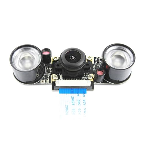 JUNNASALIKER 5MP Kameramodul Fisheye 130 Grad Wide Night View Webcam Verbessert Die Bildgebung Für 3B 4B 3B+ Modelle von JUNNASALIKER
