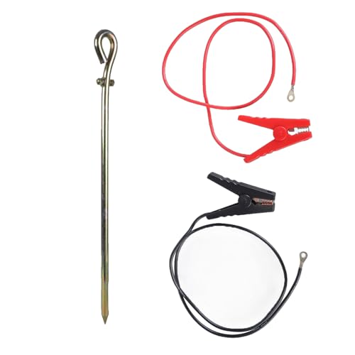 JUNNASALIKER Elektrische Zaun Erdungsstab Kits Solar Power Anschlussdraht Und Alligatoren Clip von JUNNASALIKER