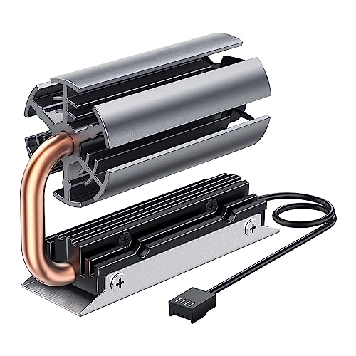 JUNNASALIKER Für M.2 2280 SSD Raketen Kühlkörper Mit Verstellbarem PWM Kühlventilator Gebaut von JUNNASALIKER